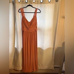 David's Bridal Blush Bridesmaid Dress